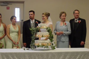 From left to right: Anna - Maid of Honor, Max, Lindsey, Holly - Lindsey's mom and Gordon - Lindsey's dad.  He reminds me of Gerald McRaney from Deadwood. Photo by Nick Peyton, taken August 8, 2006.
