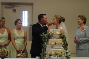 Time to eat cake. Photo by Nick Peyton, taken August 8, 2006.