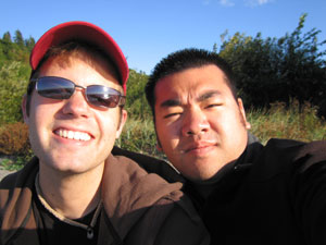 Photo of Justin and I on September 3, 2005 in Golden Gardens Park, Seattle, WA. Photo by Nick Peyton. Photo courtesy of Justin Yonk.