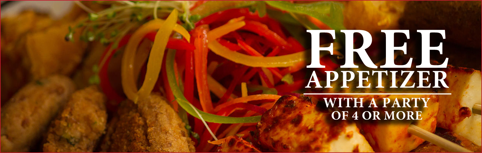 Free Appetizer Promo