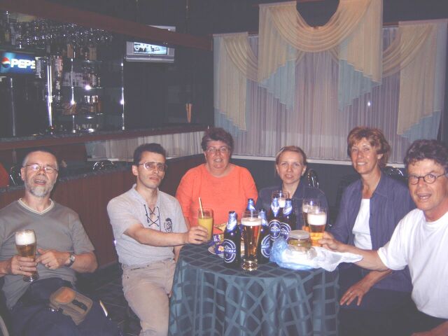 With Sasha and Irine in hotel Rus in Kostroma