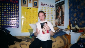 Me reading my Texas Sheet Music - in my room
