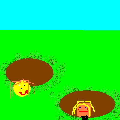 She tripped on a hole that I dug in the soil to be part of A HUMAN GARDEN