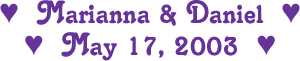Marianna & Daniel - May 17, 2003