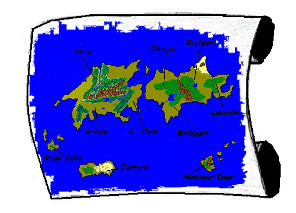 Map of Niemz Realm's most populous continent