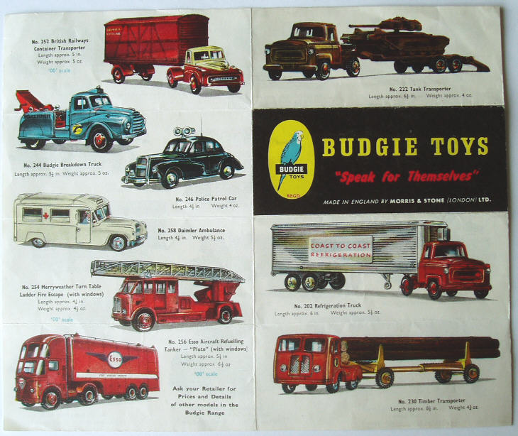 Rarity 2. Budgie leaflet 1961. Please click on the photo to see the other side.