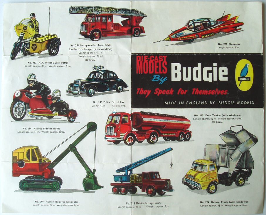 Rarity 1. Budgie 1962 leaflet, second edition. Please click on the photo to see the other side.
