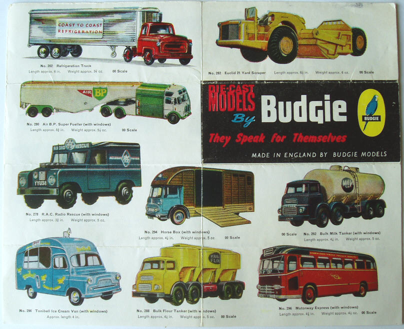Rarity 1. Budgie 1963 leaflet, second edition. Please click on the photo to see the other side.