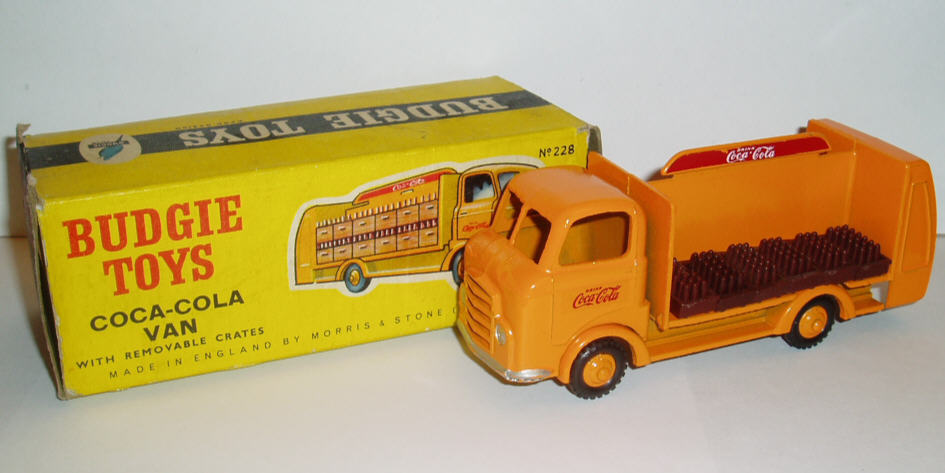 Rarity 3. 228 Karrier Bantam Coca Cola Lorry. 1959-64. First edition with painted yellow wheel hubs.
