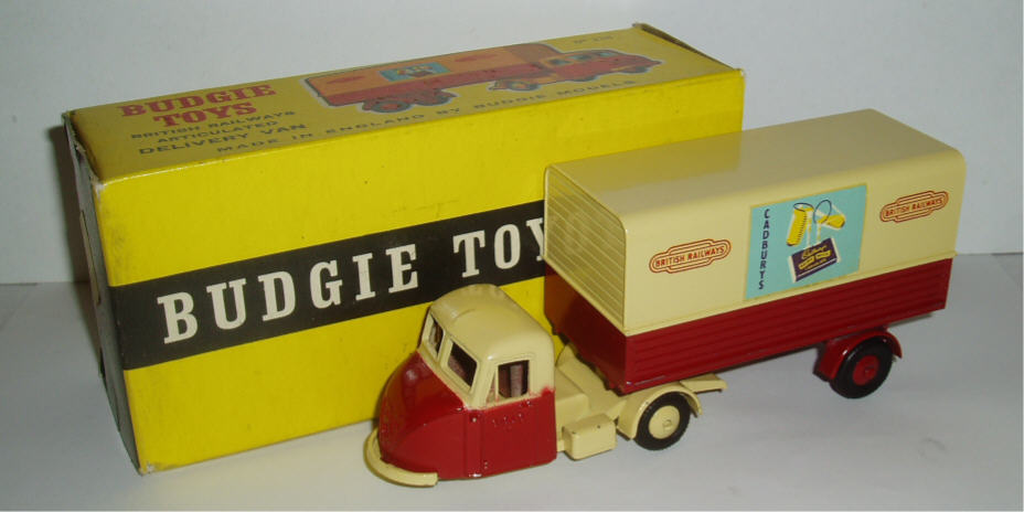 Rarity 4. 238 Scammell Scarab British Railways Delivery van. 1963-66. This is the harder to find first version with decals showing two glasses of milk pouring into a horizontal chocolate bar.
