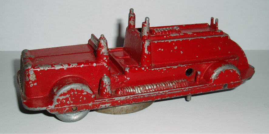 Rarity 5. Morestone fire engine with working firebell. 1948. Primitive and very early. Exceedingly rare, I have only seen one other.