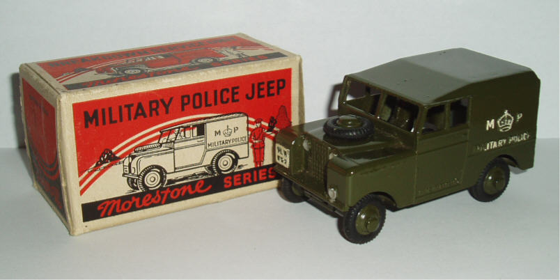 Rarity 5. Morestone Military Police Land Rover. 1957-58. The hardest Morestone Land Rover to find. 