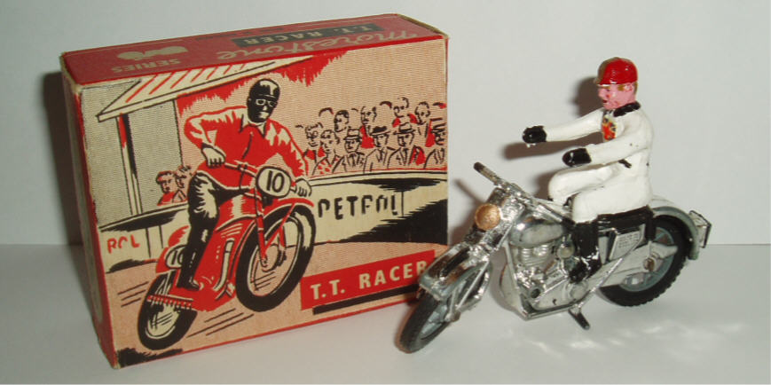 Rarity 2. Morestone Solo Motorcycle with TT Rider. 1958-63. See police rider for explanation.