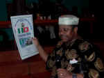 Mr. U.Onuoha launching the calendar