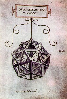c. 1496 - Geometric Figure: (Duodecendron Elevatus Vacuus )