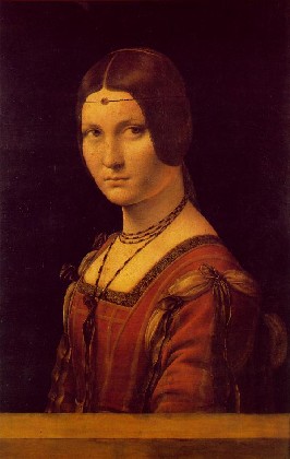 1490-95 - Portrait Of A Lady From The Court Of Milan,  (La Belle Ferronniere)