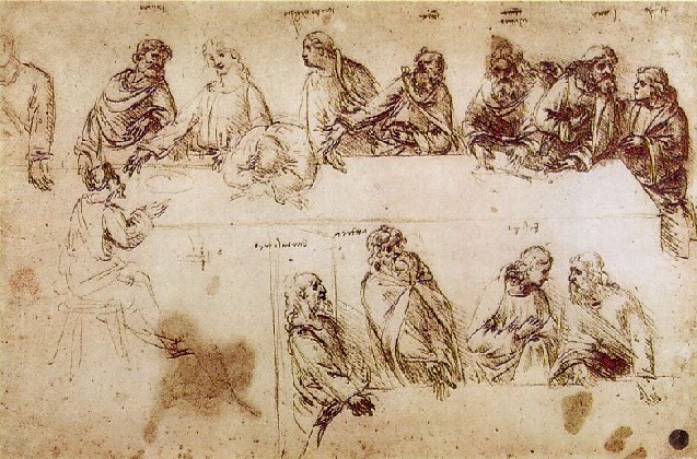 1498 - Study For The C omposition Of The Last Supper