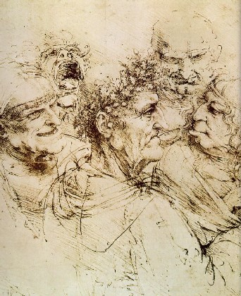 c. 1490 - Study Of Grotesque Heads