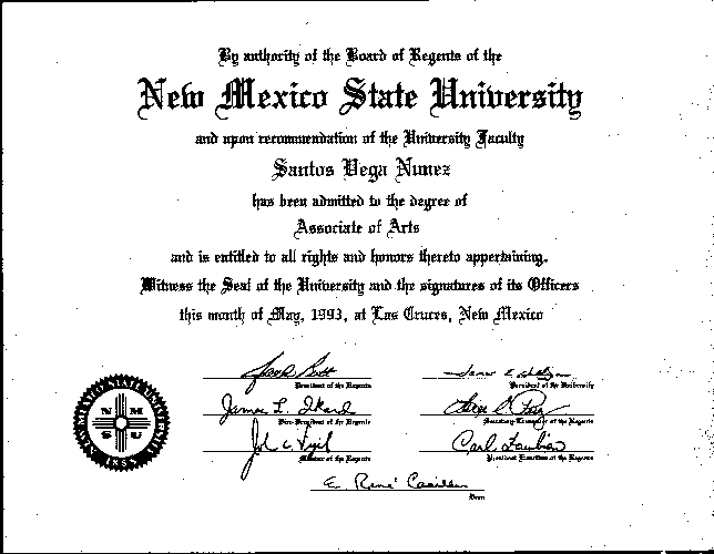 NMSU - Associate Of Arts (Computer Technology)