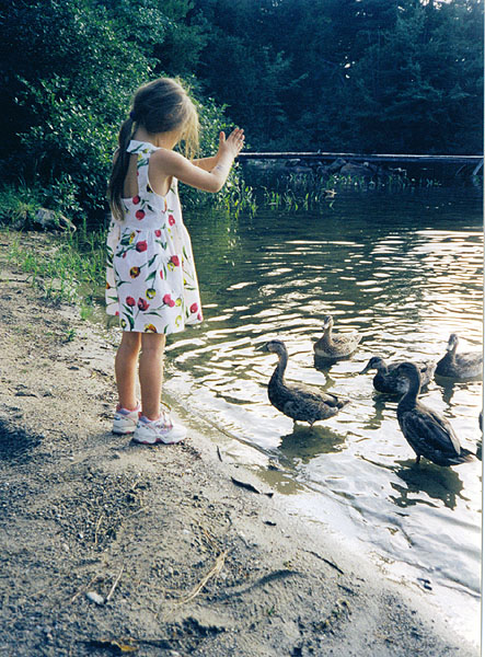 Taking A Break & Feeding The Ducks At Our Camp