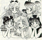 The Inner Senshi in all their original Manga glory!