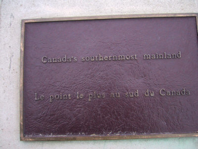 le point le plus au sud du Canada