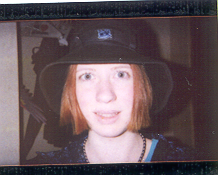 pic of me taken with the izone sticky film camera, thought it turned out pretty well..