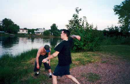 throwing rocks