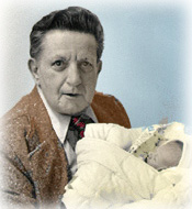 Sarge with his first Grandson, ca 1975