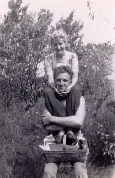 Two kids: Mom and Dad, ca 1945