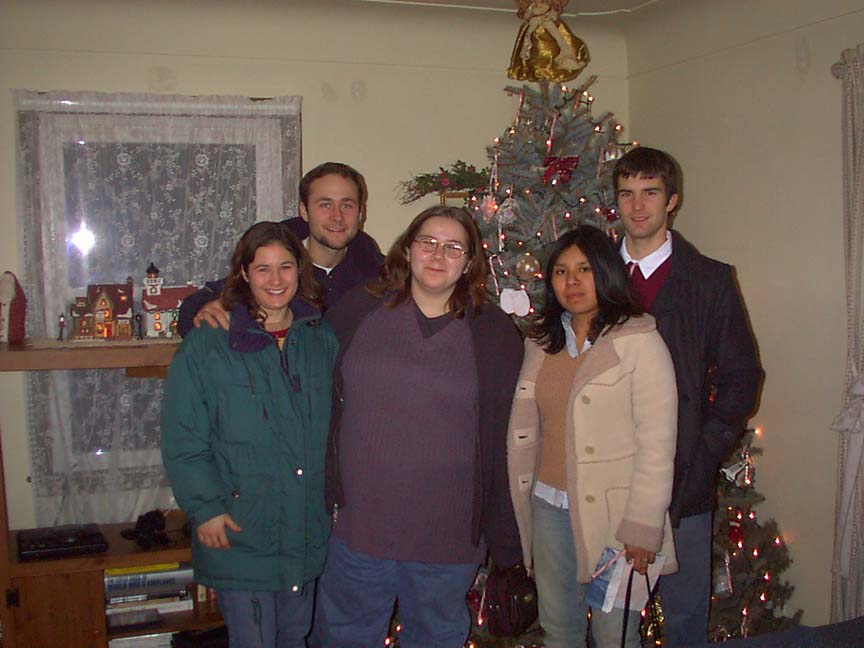 Some of my Sunday School Group Amber, Drew, Nicki, Judy, and Ben.  This was at one of our Christmas Parties