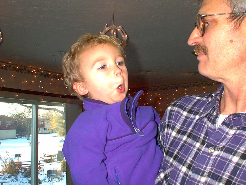 My Cousin Donna's Little Boy Travis Impersonating Santa Claus