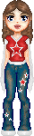 I dolled her for a Color Me Contest at Adara's Dollz.  Now voting!!!  I liked how she came out concidering that I did her quickly in one day!!!  I love the stars and the color of her jeans.  June 16, 2004