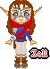 Zell again except that the colors are slightly different except that her name isn't on the doll.