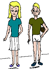 Skinny girl and boy