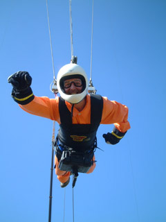 The daring young Cajun on the flying trapeze....