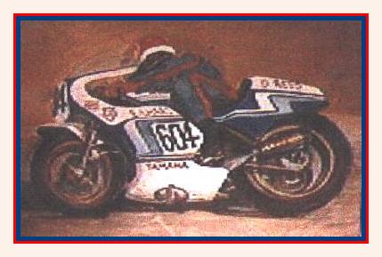 An original painting of me on the TZ250