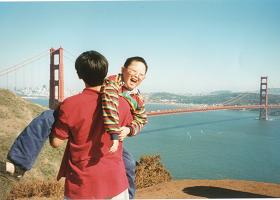 Bong Chun being picked up with a scenic view.