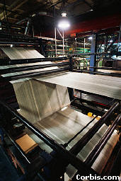 a newspaper being made (in action)...