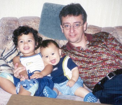 mit Schwester Biene und Papa