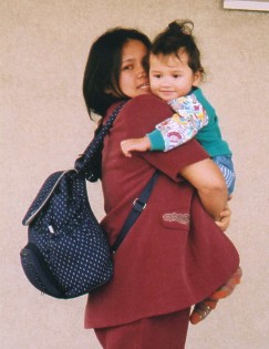 with Mom