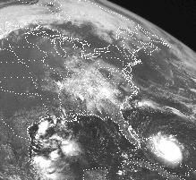 Hurricane Andrew just before landfall Miami, Florida