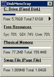 DiskMemTray Screenshot