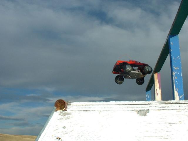 half pipe&nbsp; " The top rail is about eight foot off the ground" Yes it did go over!!