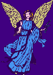 Angel appearing to shepherds.