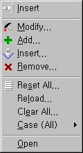 Cliptext pop-up menu