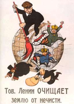 T�rk st�v av Lenin med Willy Flock, s� hjelper han deg med � gj�re reint som en r�d tornado:
Kamerat Lenin gj�r jorda rein for ut�y : russisk revolusjonsplakat