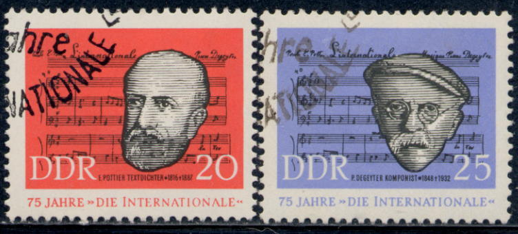 
75 Jahre Die Internationale : DDR-frimerker fra 1963
av Degeyter og Pottier til 75-�rsjubileet for urframf�ringa i Lille 1888-06-23