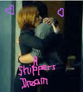 Mulder and Scully hug
