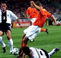 no way was it a foul (by dennis), says alan hansen